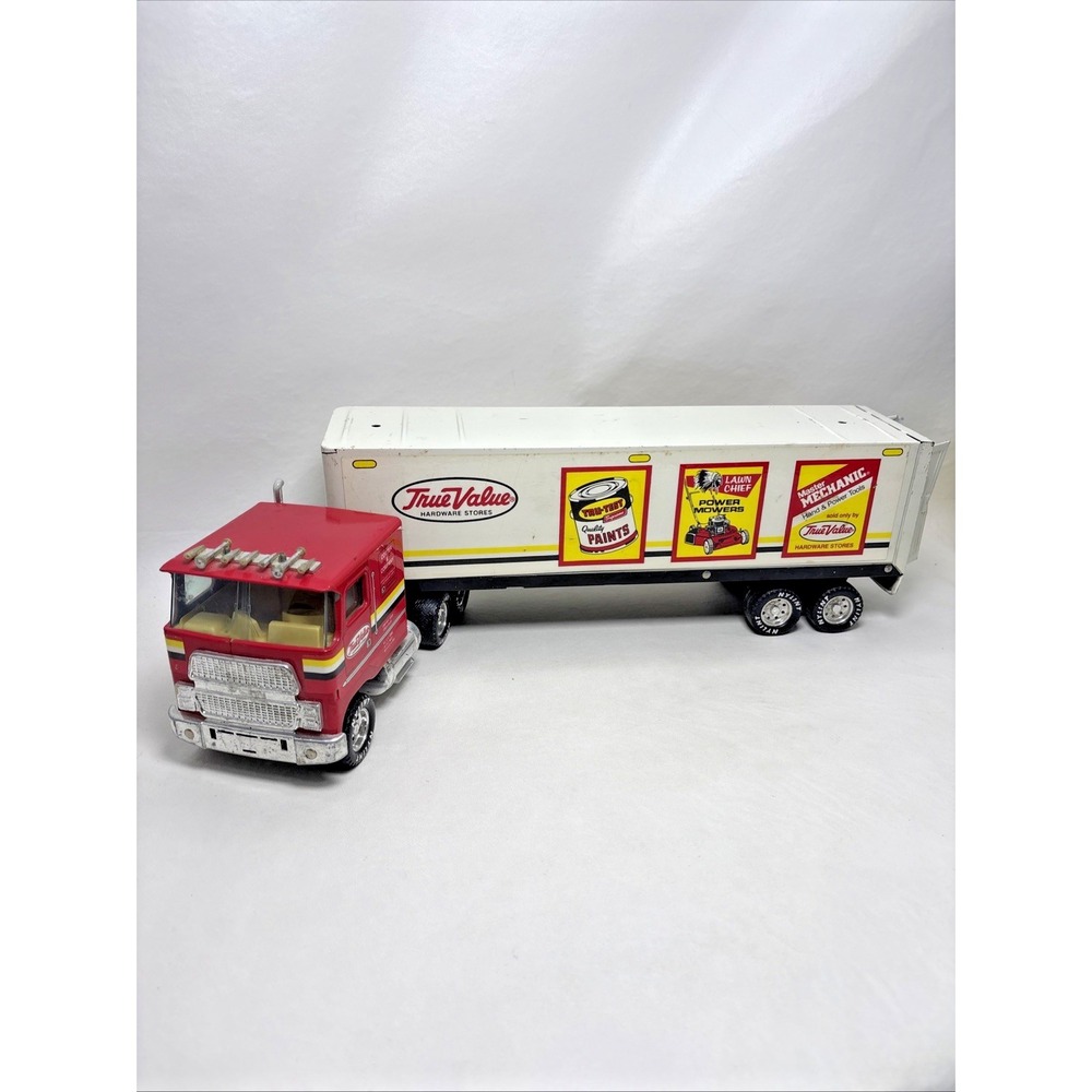 Vintage Nylint True Value Hardware Stores Semi Toy Truck International Metal